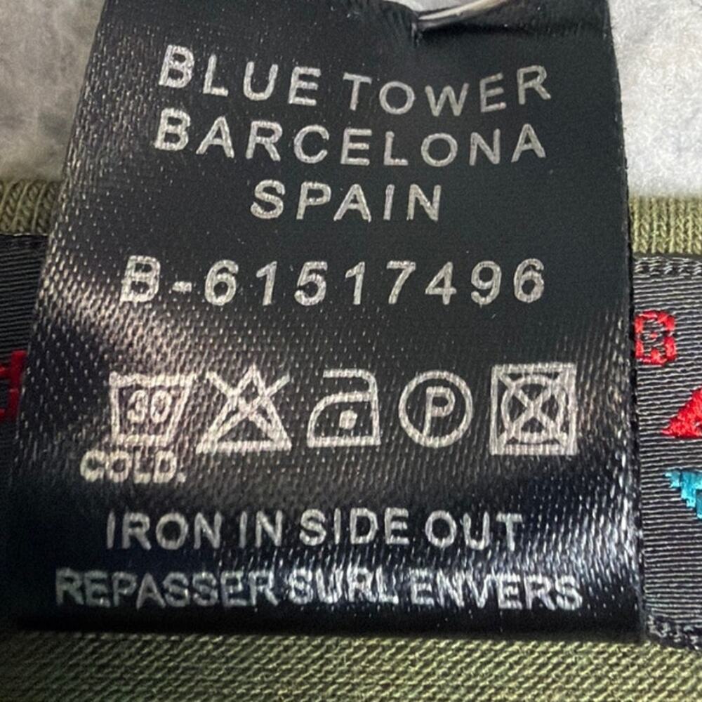 Custo Barcelona Y2K Graphic Art Top Blue Tower Spain Fitted Vintage Indie Sleaze - Picture 8 of 8